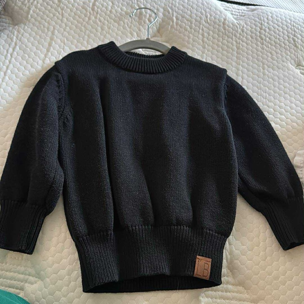Little Bipsy Black knit sweater 2/3T
